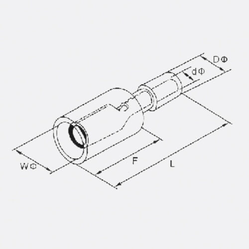 FRD (PVC) Vinyl- Fully Insulated Bullet Receptacles